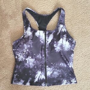 Rad Swim Allie Tie Dye Zipper Tankini Top - Size Medium